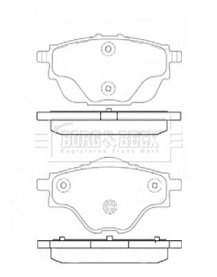 BORG & BECK Комплект тормозных колодок, дисковый тормоз BBP2451